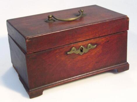 A George III mahogany tea caddy