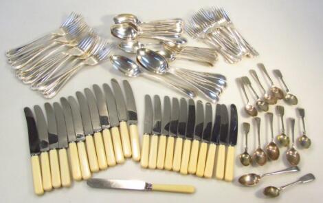 A 20thC silver plated Maple & Co part canteen of cutlery