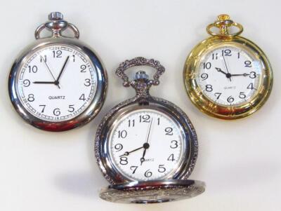 A collection of modern quartz pocket watches - 2