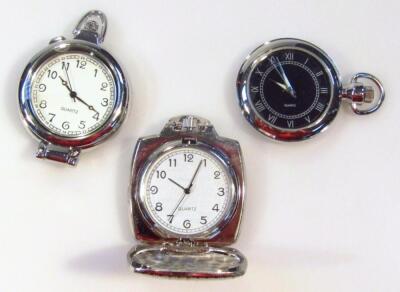 A collection of modern quartz pocket watches - 4