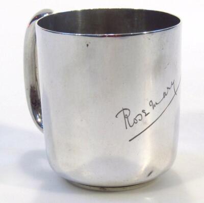 A George V silver mug