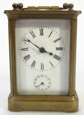 An early 20thC brass carriage clock - 2