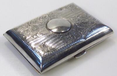 An Edwardian silver cigarette case