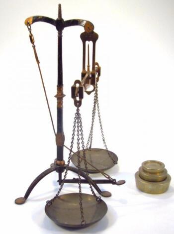 A late 19thC/early 20thC cast metal class B table scale