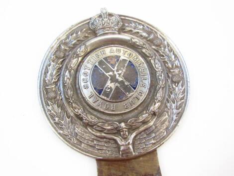 A mid-20thC Royal Scottish Automobile Club badge