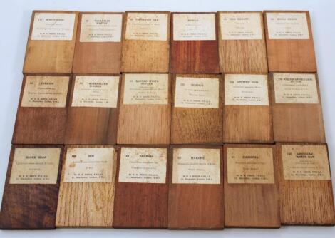 Various wooden block sample teaching aids for Dr H E Desch