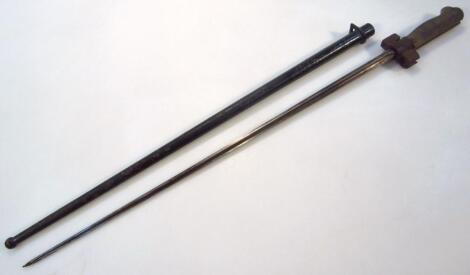 An early 20thC metal framed bayonet