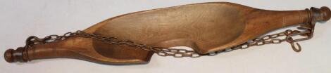 A late 19thC/early 20thC elm yoke