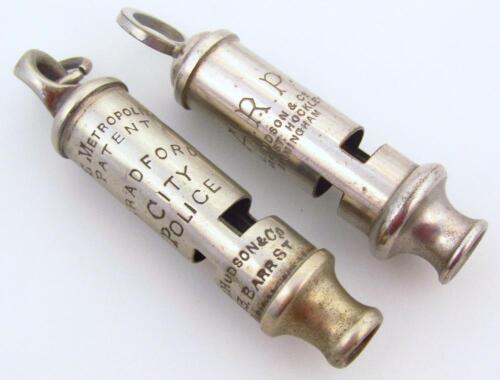 A 20thC chrome plated ARP Air Raid Patrol whistle