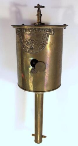 A late 19thC brass clockwork roasting jack