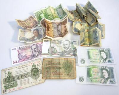 Various bank notes