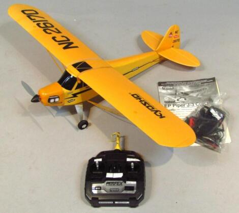 A Kyosho NC26170 Piper J-3 Cub M24 radio controlled plane