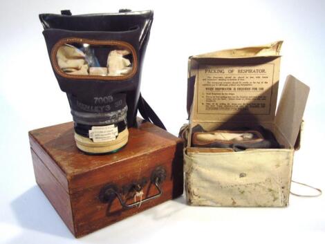 A WWII issue respiratory gas mask