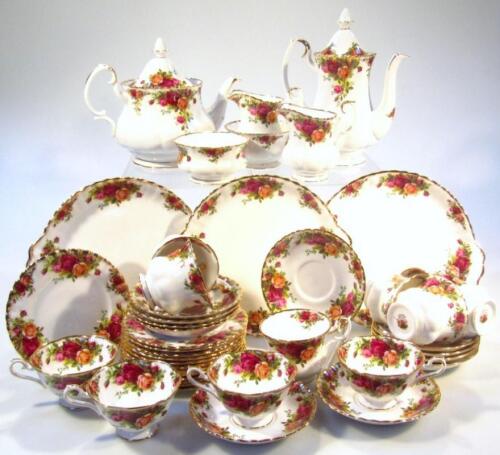 A Royal Albert Old Country Roses part tea and coffee service