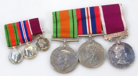 Medals comprising WWII campaign and victory medal