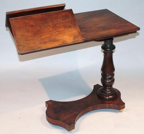 A principally early 19thC mahogany reading table