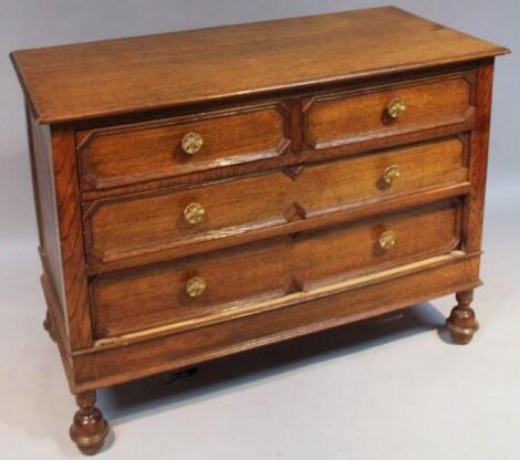 A 1930's oak side cabinet