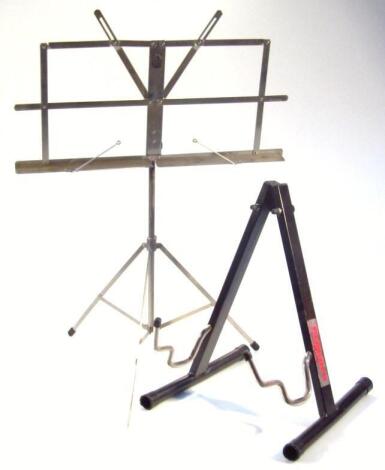 A 20thC extending chrome plated music stand