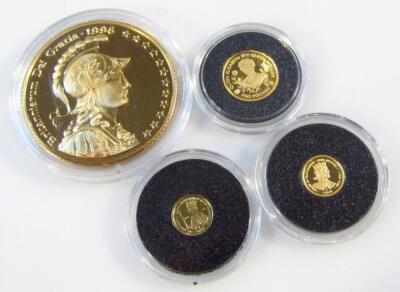 The Smallest Gold Coins Of The World Collection cased proof coins - 2