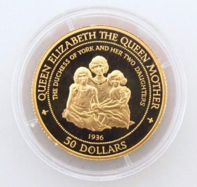 A cased Cook Islands 1995 proof gold - 2