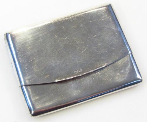 A George V silver enveloped shaped card case