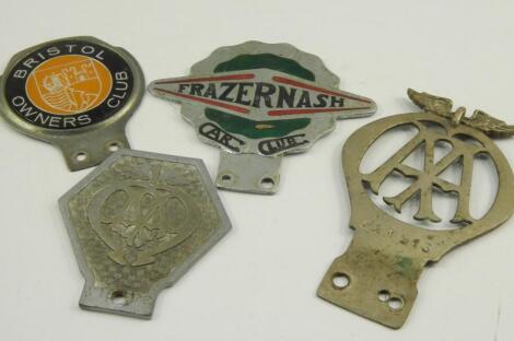 Four car bar badges