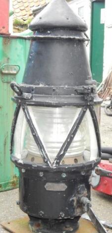 A large ship's lamp