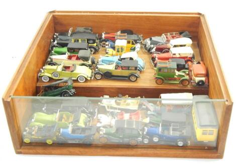 A display of vintage model cars
