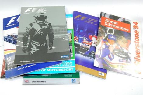 A quantity of Formula 1 programmes.