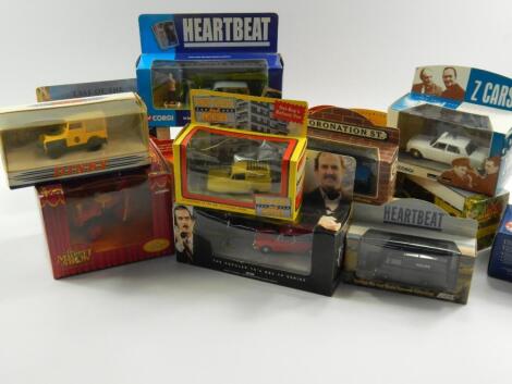 A quantity of AA and TV themed die cast vehicles