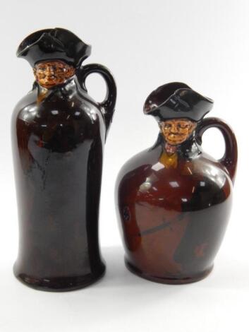 Two Royal Doulton Kingsware flasks