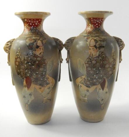 A pair of Japanese Satsuma vases