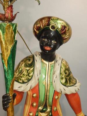 A Venetian style Blackamoor torchere - 2