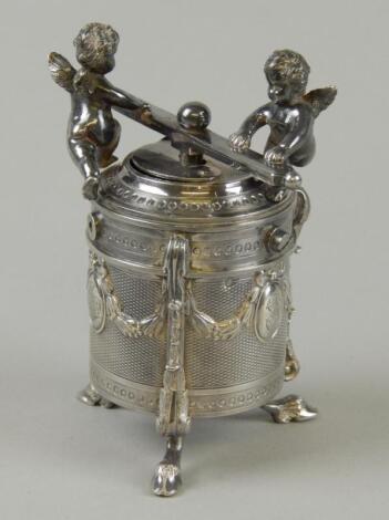 A 19thC French silver pepper mill