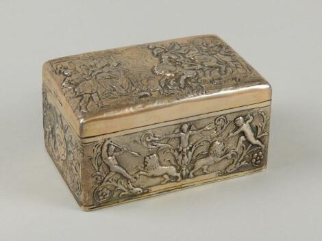 A Continental silver box