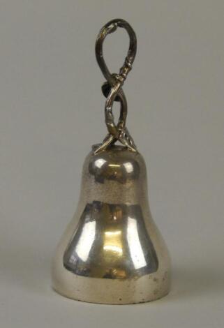 A late Victorian silver table bell