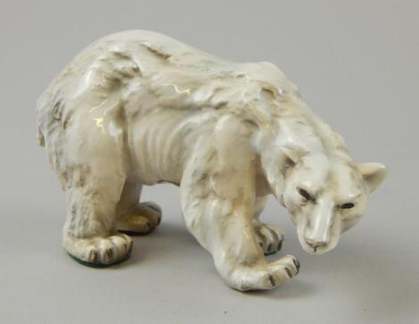 A 20thC Italian Capodimonte figure of a Polar bear