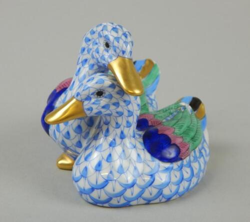 A Herend Hungary figure of two ducks