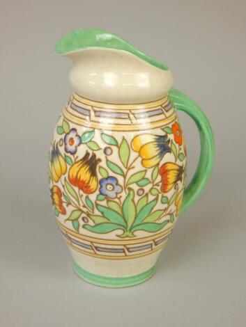 A Bursley Art Deco style jug