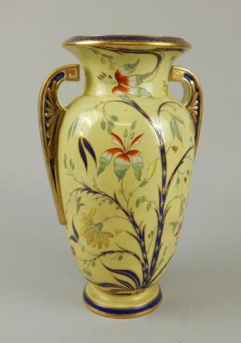 A late 19thC aesthetic style pottery vase
