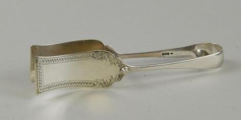 A pair of late Victorian silver asparagus servers