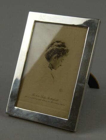 A George V silver photograph frame