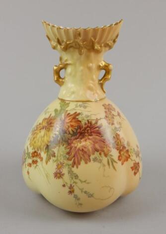 A Victorian Royal Worcester blush ivory vase