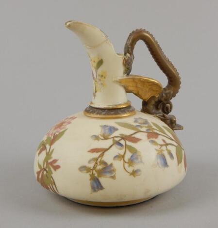 A late 19thC Royal Worcester blush ivory jug