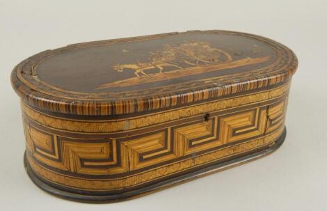 A 19thC Sorrento ware box