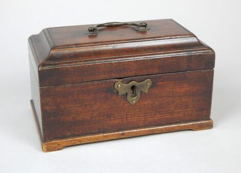 A George III mahogany tea caddy