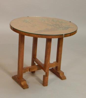 A 20thC limed teak folding table - 2