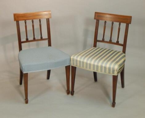A pair of early 19thC mahogany dining chairs