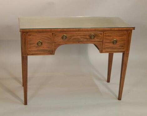 An Edwardian mahogany small sideboard