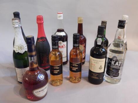 A mixed case of wines and spirits